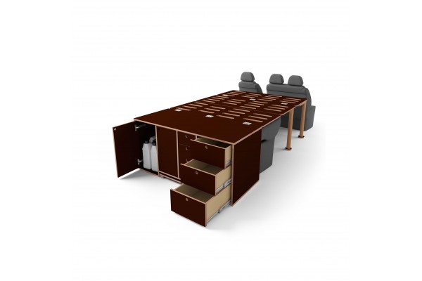 Модуль для кемпінга Campwheel 1.0 для VW T4, T5, T6, T6.1, Caravelle, коричневий