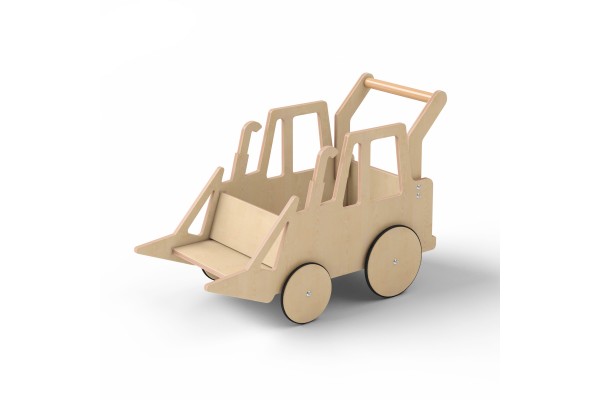 Дитячий трактор Harvy натуральне дерево