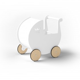 Дитяча коляска для ляльок біла Дитяча коляска для ляльок біла