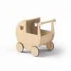 Дитяча коляска для ляльок натуральне дерево