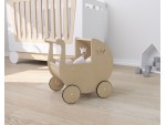 Pram für Puppen aus Naturholz