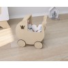 Pram für Puppen aus Naturholz