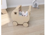 Pram für Puppen aus Naturholz