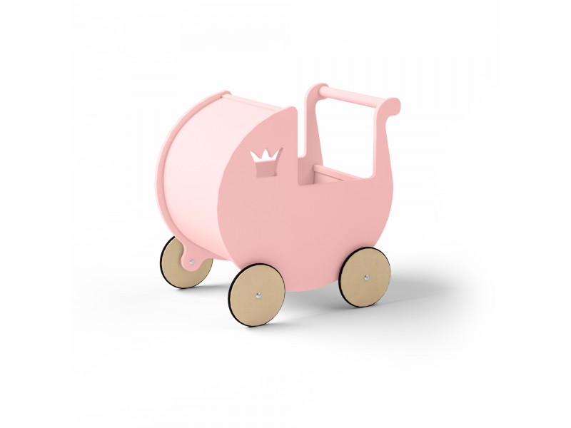 Дитяча коляска для ляльок рожева