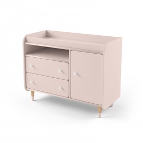 Комод з пеленальним столиком Bubble II Duo рожевий