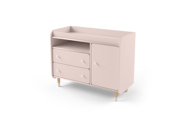 Комод з пеленальним столиком Bubble II Duo рожевий Комод з пеленальним столиком Bubble II Duo рожевий