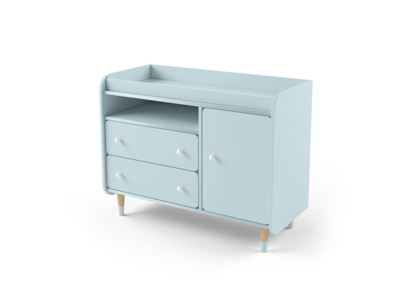 Комод з пеленальним столиком Bubble II Duo блакитний Комод з пеленальним столиком Bubble II Duo блакитний