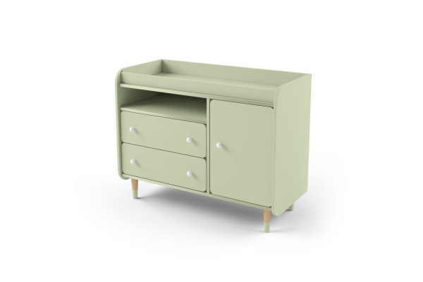 Комод з пеленальним столиком Bubble II Duo зелений Комод з пеленальним столиком Bubble II Duo зелений