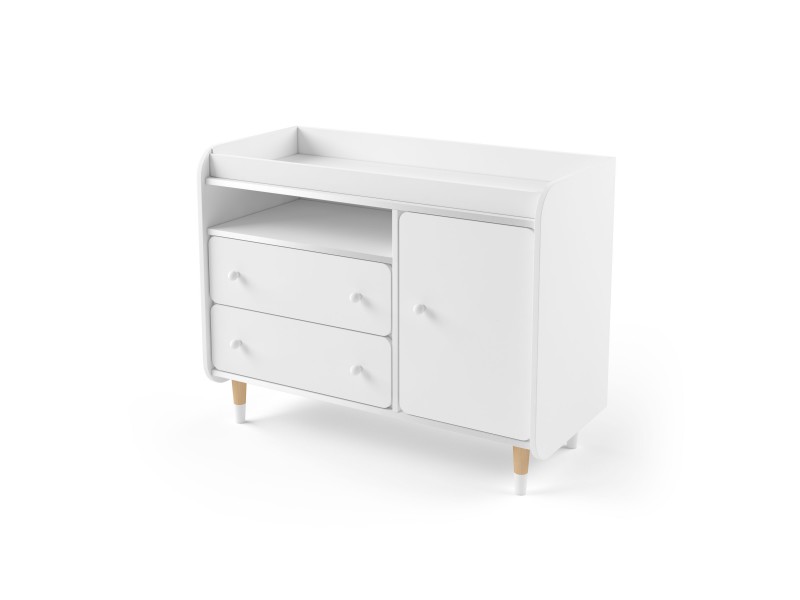 Комод з пеленальним столиком Bubble II Duo білий Комод з пеленальним столиком Bubble II Duo білий