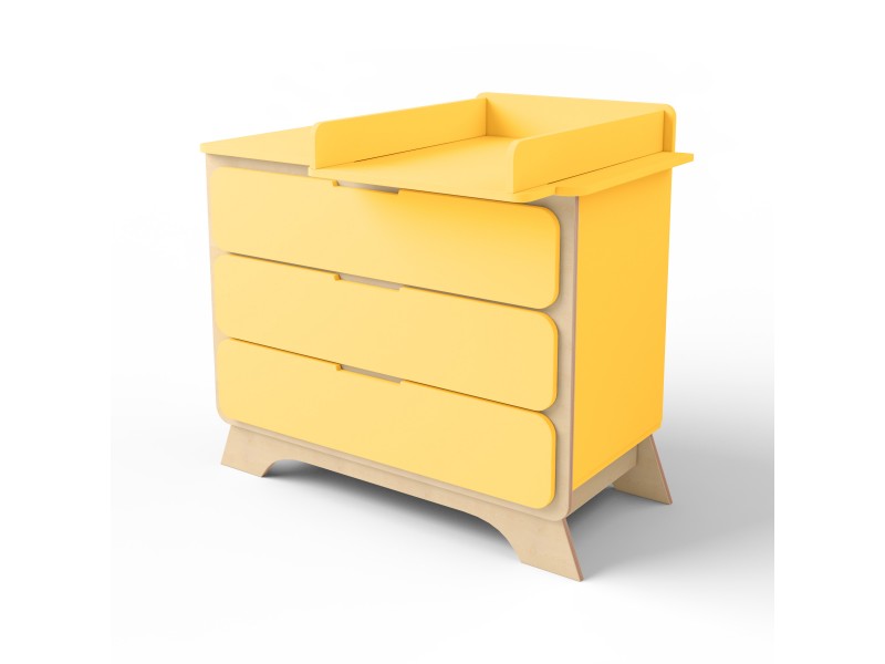 Chest "Nova" (orange/natural wood)