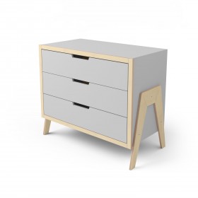 Комод з пеленальним столиком Shuttle сірий/дерево