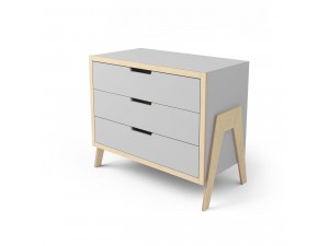 Комод з пеленальним столиком Shuttle сірий/дерево