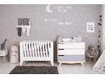 Komoda pielęgnacyjna Scandic (biała/szary)