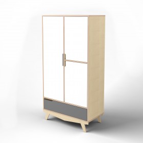 Шафа Scandic білий/сірий