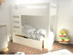 Ліжко двоярусне cuBED з ящиком біле