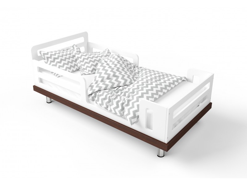 Ліжко Cloud білий/натуральне дерево 