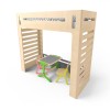 Ліжко двоярусне CuRocks 2.0 натуральне дерево