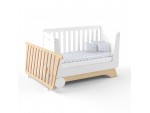 Ліжечко Nova Kit біле/натуральне дерево