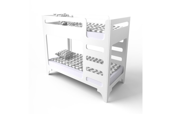Ліжко двоярусне cuBED біле