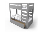 Children's bunk bed cuBED gray with a box