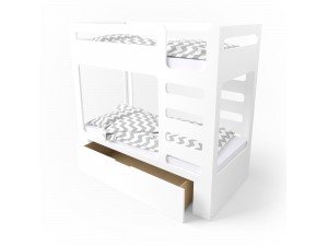 Ліжко двоярусне cuBED з ящиком біле Ліжко двоярусне cuBED з ящиком біле