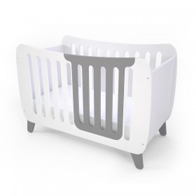 Ліжечко Fashion Kit  біле/сіре