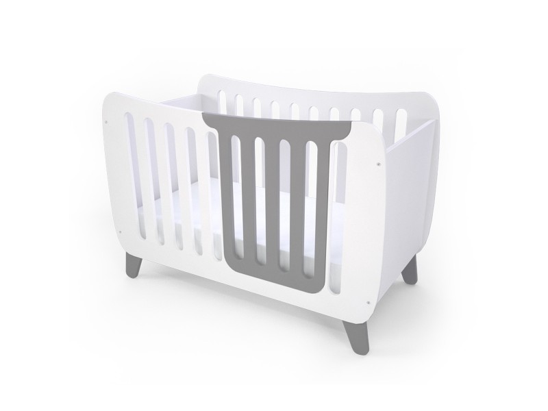 Ліжечко Fashion Kit  біле/сіре