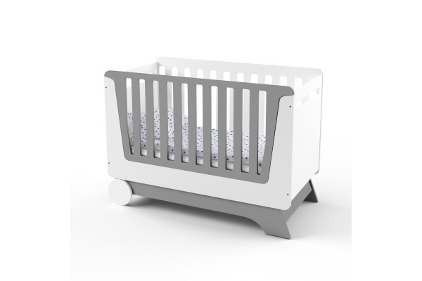 Ліжечко Nova Kit біла/сірий