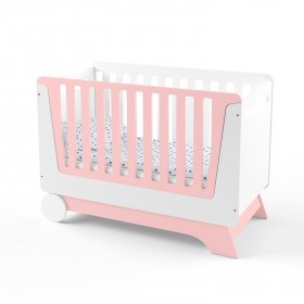 Ліжечко-трансформер Nova Kit біла/рожевий Ліжечко-трансформер Nova Kit біла/рожевий