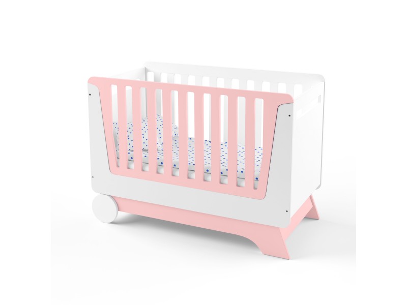 Ліжечко-трансформер Nova Kit біла/рожевий Ліжечко-трансформер Nova Kit біла/рожевий