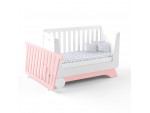 Ліжечко-трансформер Nova Kit біла/рожевий