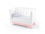 Ліжечко-трансформер Nova Kit біла/рожевий Ліжечко-трансформер Nova Kit біла/рожевий