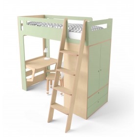 Ліжко-горище Smart Cube зелене Ліжко-горище Smart Cube зелене