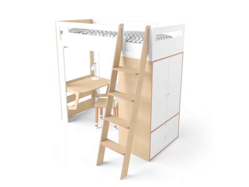 Ліжко-горище Smart Cube біле