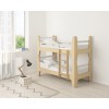 Ліжко двоярусне Tower Duo біле/натуральне дерево