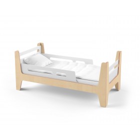 Ліжко Tower Uno біле/натуральне дерево Ліжко Tower Uno біле/натуральне дерево