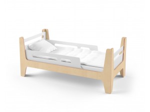 Ліжко Tower Uno біле/натуральне дерево