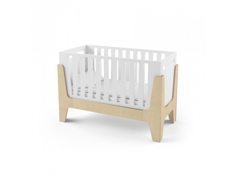 Ліжечко Tower Baby біле/натуральне дерево Ліжечко Tower Baby біле/натуральне дерево