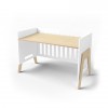Ліжечко Shuttle біла/натуральне дерево