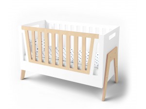 Cot Shuttle white/natural wood