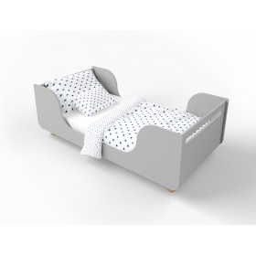 Kinderbett Wave  grau