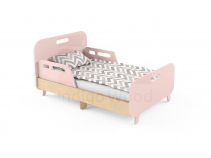 Łóżko dziecięce Slide Hippo różowy