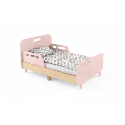 Детская раздвижная кровать Slide Hippo розовая