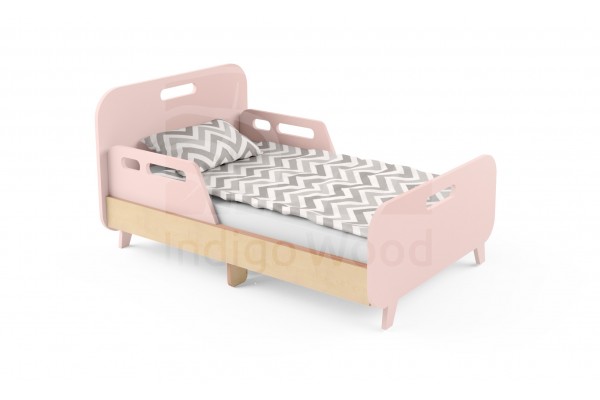 Дитяче розсувне ліжко Slide Hippo рожеве