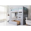 Children's bunk bed cuBED gray with a box