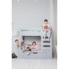 Children's bunk bed cuBED gray with a box