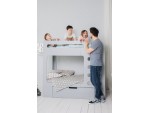 Children's bunk bed cuBED gray with a box