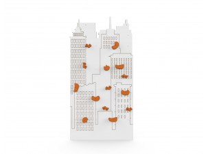  Children's climbing wall New York white