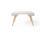 Письмовий стіл білий/натуральне дерево