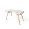 Письмовий стіл білий/натуральне дерево Письмовий стіл білий/натуральне дерево